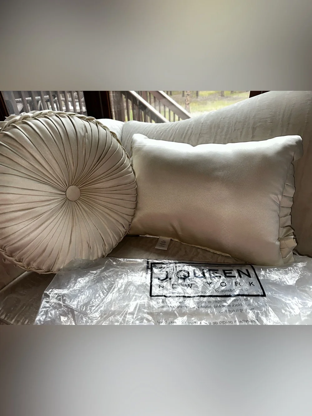 J.Queen New York Cream Decorative Pillows